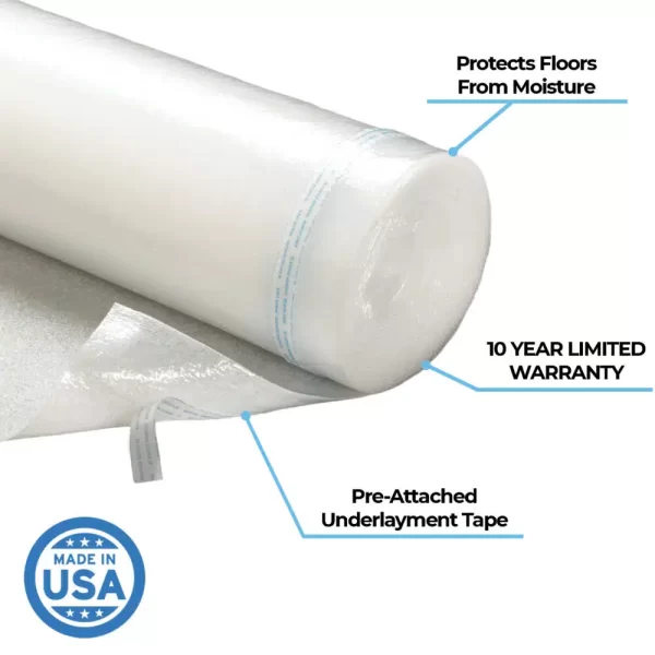 DuoFoam™ Premium Polyethylene Foam 2-in-1 Flooring Underlayment with Self Seal - Image 2