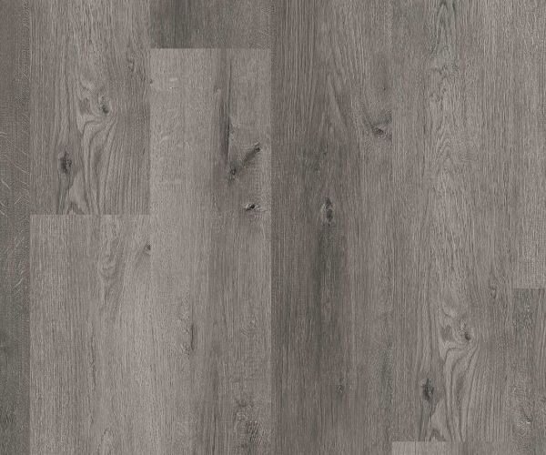 Grey-toned wooden floor with varied plank widths and grain patterns.