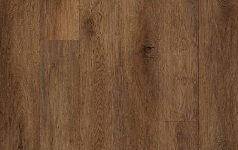 Dark brown hardwood floor with visible wood grain and seams between planks.