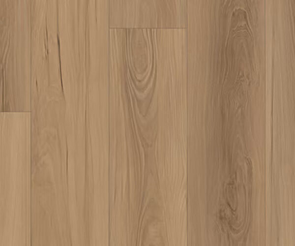 Light brown hardwood floor with visible grain patterns and plank seams