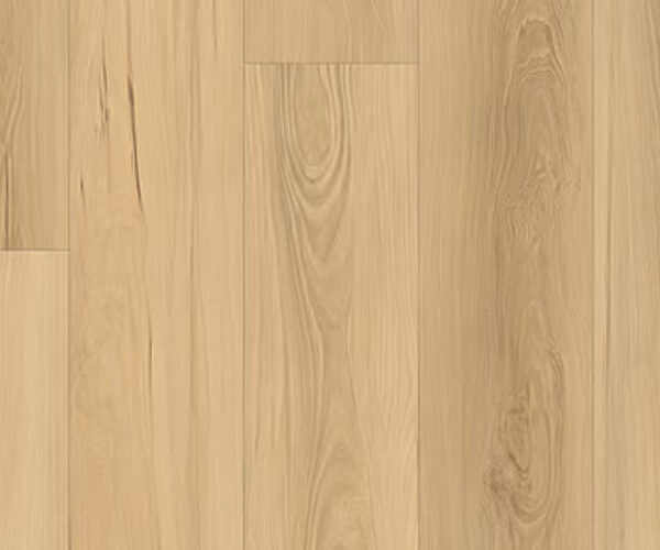 Light-colored wooden floor with visible grain and seams between planks