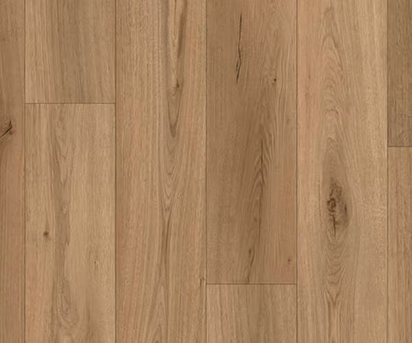 Wooden floor with light brown planks showing natural grain and seams