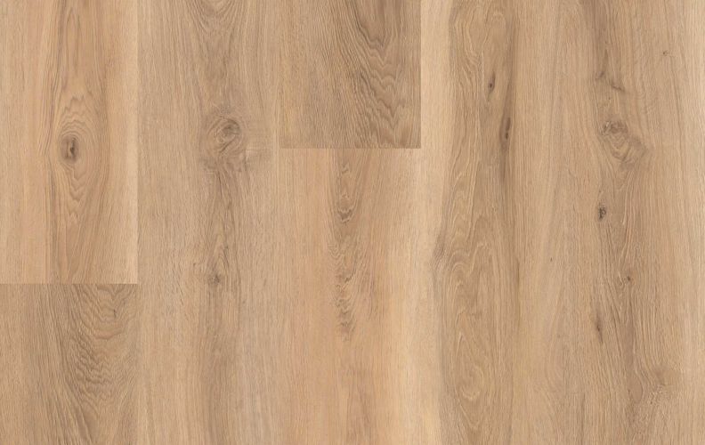 Light oak hardwood floor with visible grain and plank seams.