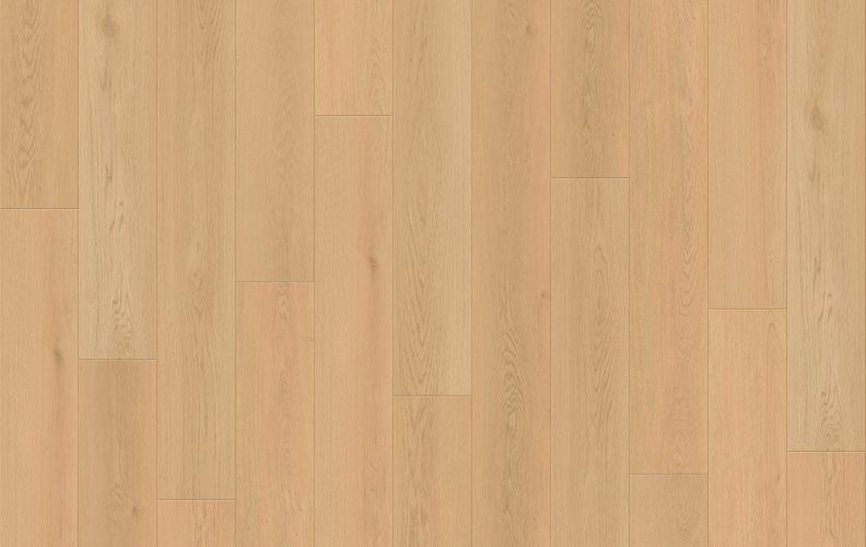Light oak hardwood floor with narrow planks and natural grain patterns scattered across the surface.