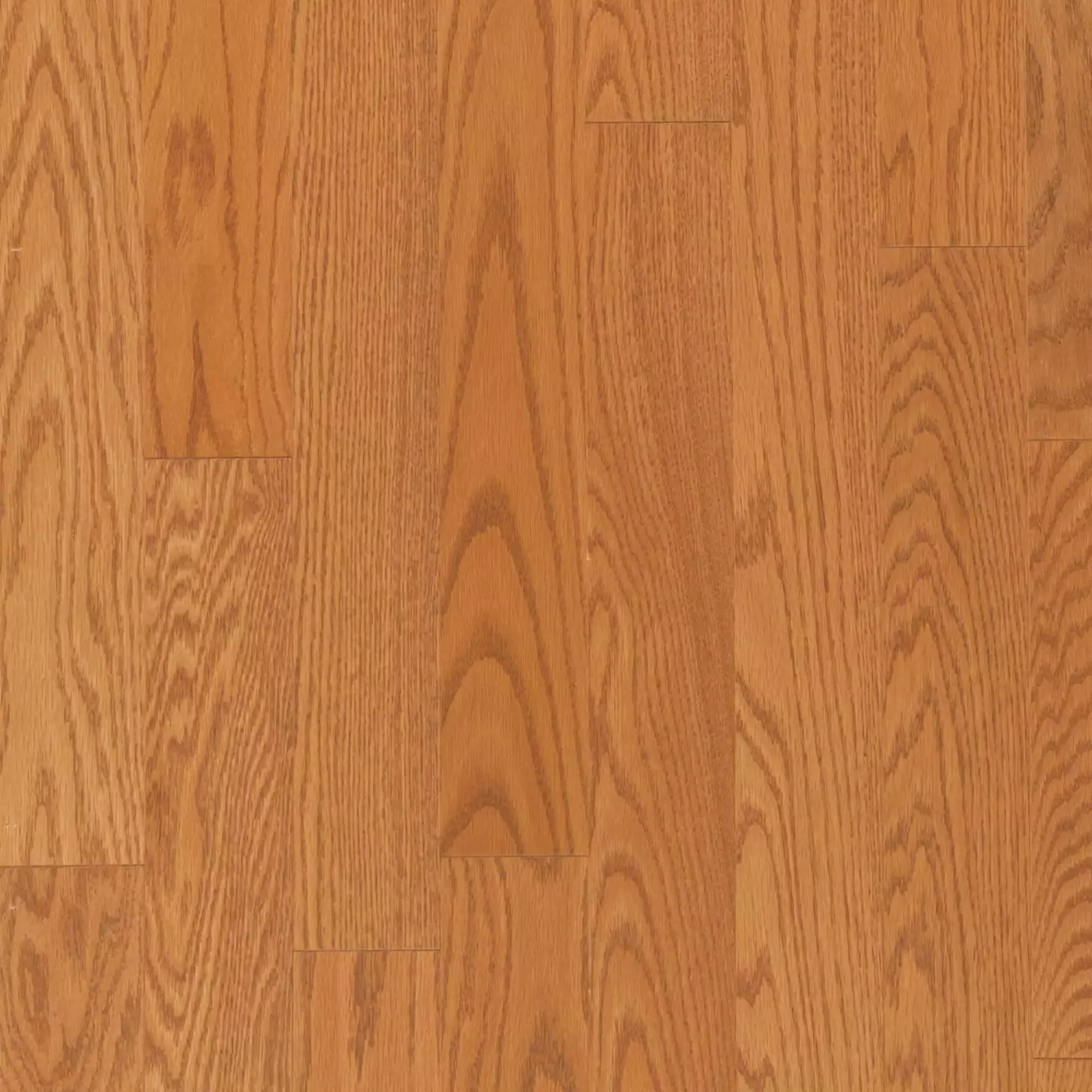 Close-up view of oak wood floor planks showing natural grain and seams