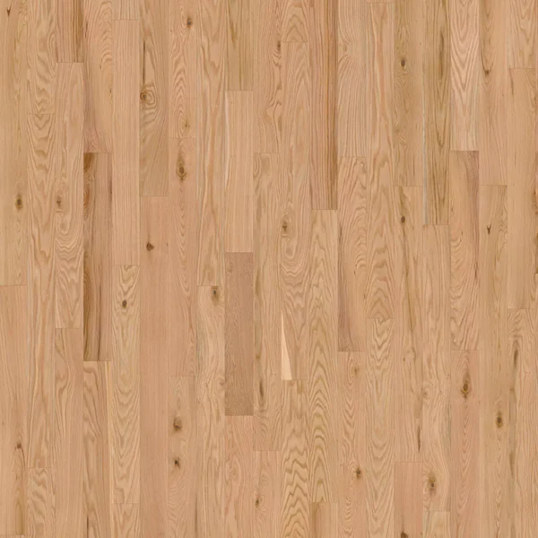 Light warm-toned hardwood floor with visible grain patterns and knots in a staggered plank layout